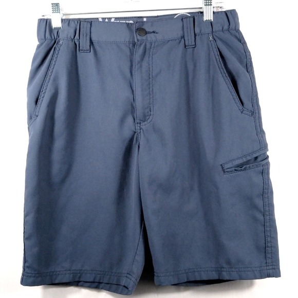 Wrangler Mens 30 ATG Outdoor Shorts Polyester Blue Hiking Cargo Utility Pockets - Picture 3 of 12